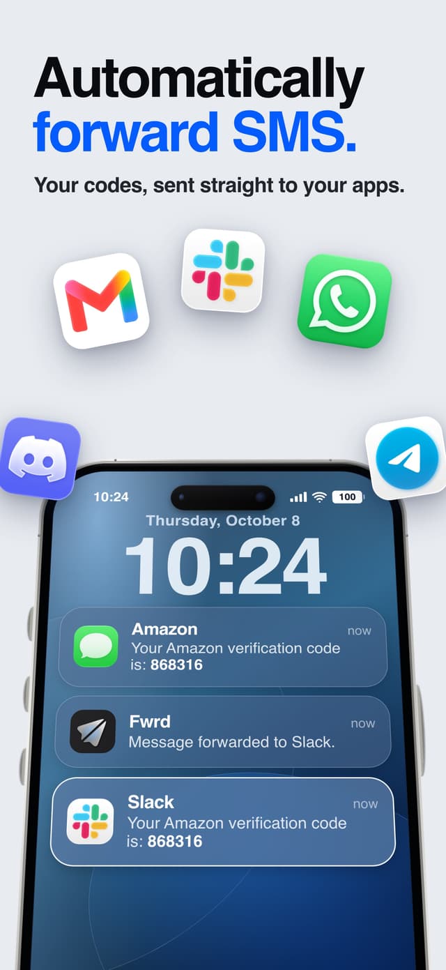 A verification code text arrives on an iPhone, and the same code shows up in Slack.